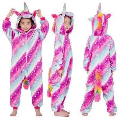 Christmas Onesie Kigurumi Kids Unicorn Pajamas Winter Glow in Dark Halloween Anime Cosplay Costume New Year Clothes