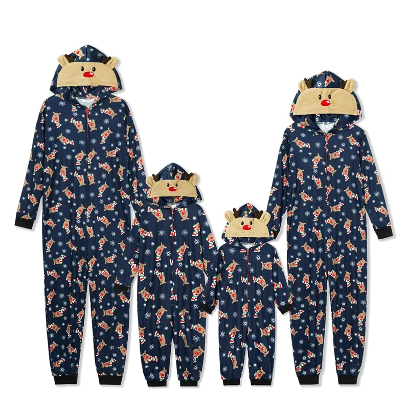 Christmas Onesie Pajamas Lounge Wear Sets Women Couple Clothes Nightwear Suite Matching Christmas Pajamas for Family