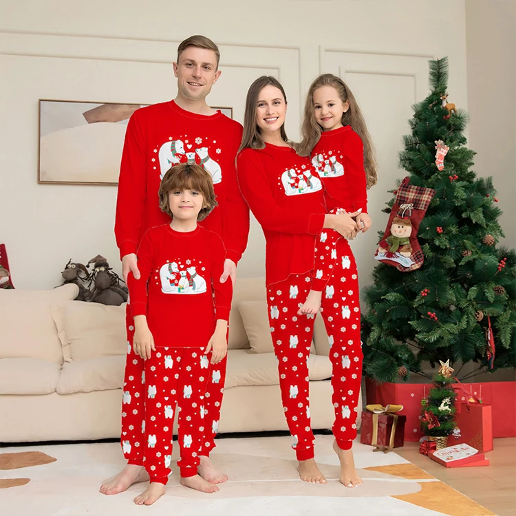 Christmas Pajamas Set Cotton Christmas Outfits Family Clothes