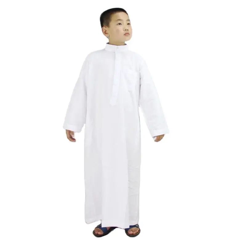 Clothing Set for Boys Muslim Islam Inspired Thobe Tops Pants Plus Size Polyester