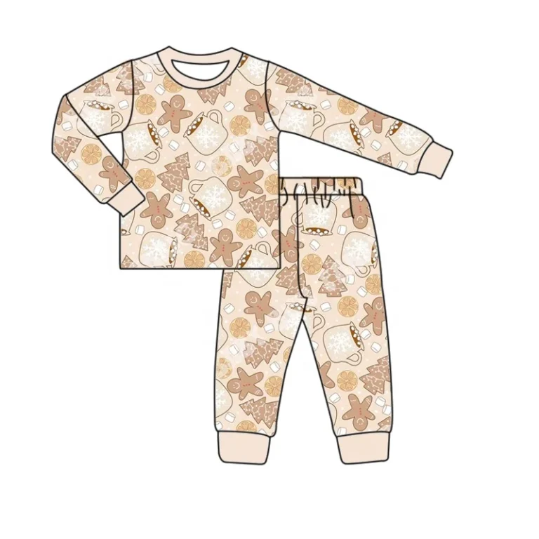 Comfortable-Childrens-Clothing-Newborn-Bamboo-Fiber-Long-Sleeved-Pajamas-Set-Kids-Christmas-Bedroom-Suit