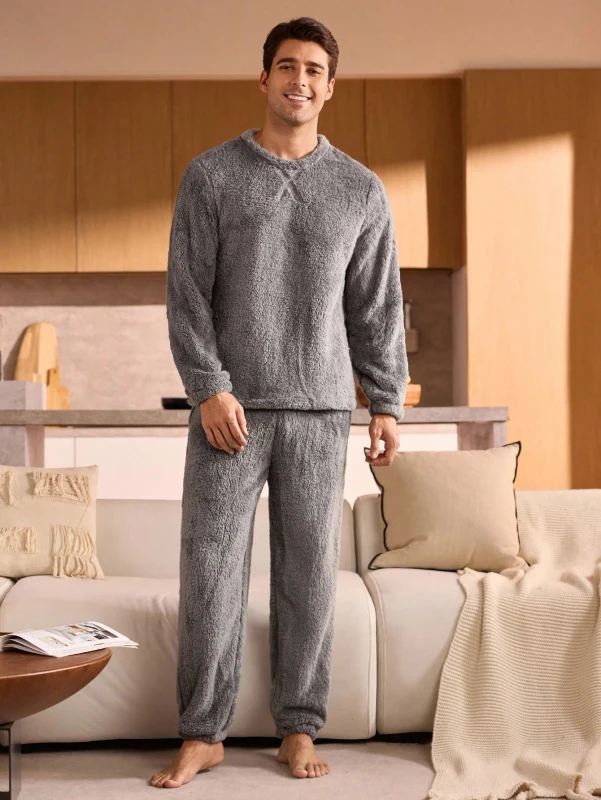 Comfortable Loungewear Men's Fashionable Casual Wear Winter Pajamas