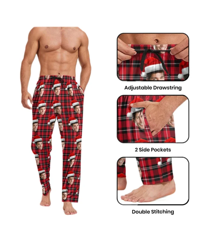 Custom 3D Sublimation Printed Long Pajama Pants Men's Sleepwear