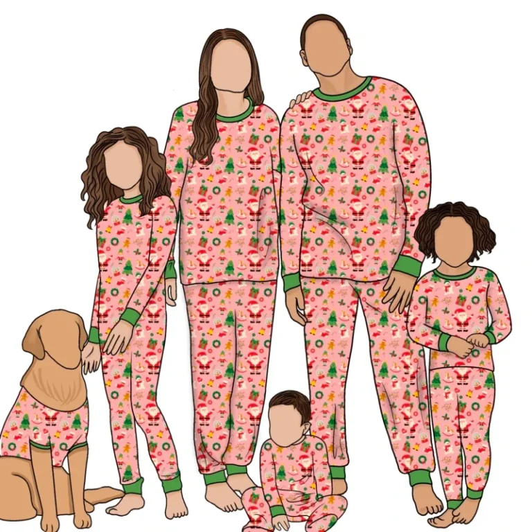 Custom-6pcs-Personality-Designs-Shirt-and-Pant-Baby-Girls-Family-Jammies-Matching-Set-Holiday-Pajamas-Sets