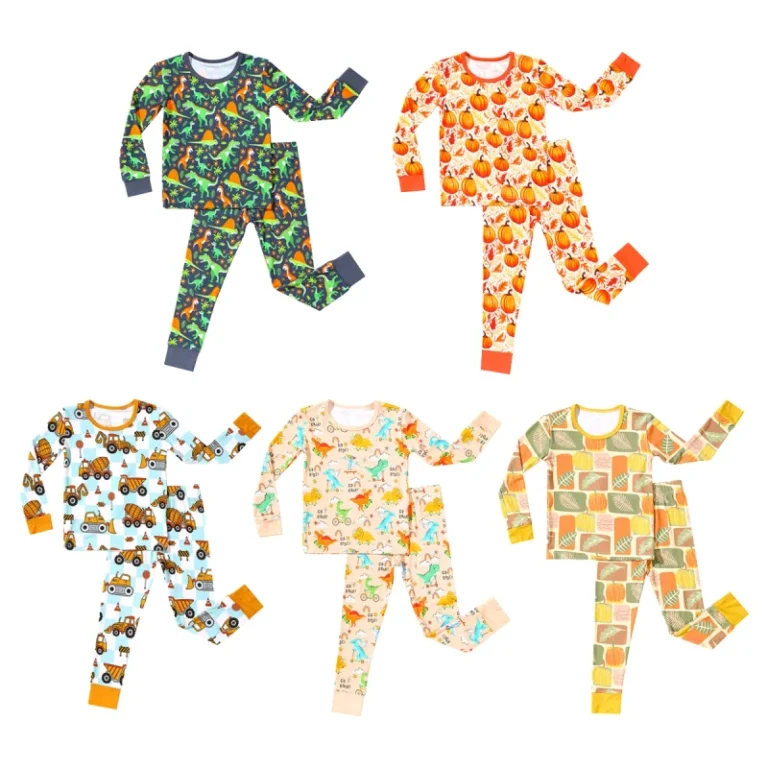 Custom-95-Bamboo-5-Spandex-Baby-Kid-2-Pcs-Short-Sleeve-Pants-Pjs-Sleepwear-Children-Pajamas-Sleepsuit-Clothes-Outfit-Sets
