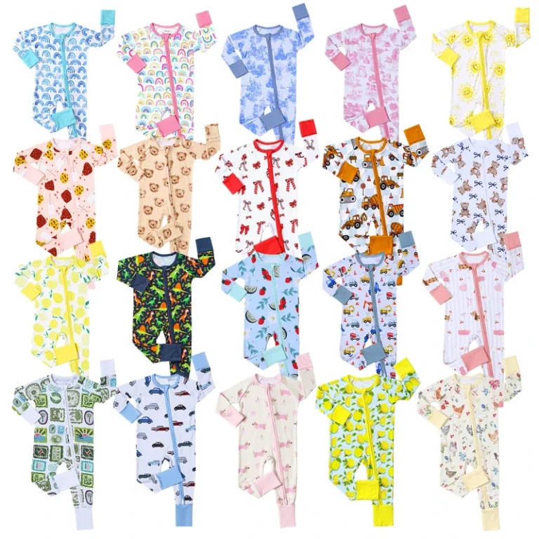 Custom-95-Bamboo-Viscose-Boutique-Newborn-Baby-Kid-Clothes-Romper-Jumpsuit-Toddles-Sleeper-Wear-Bamboo-Pajamas-CPC-Baby-Pajamas-1