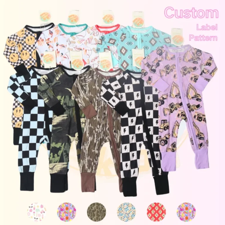 Custom-Baby-Romper-Boy-Double-Zipper-Bamboo-Fiber-Pajamas-Baby-Full-Sleeve-Jumpsuit-Unisex-Toddler-240-260-GSM-Bodysuits