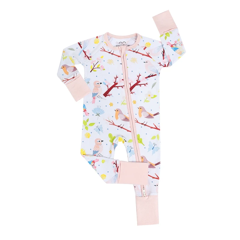 Custom Baby Romper Jumpsuit Bamboo Viscose Infant Onesie CPC Sleepsuit Breathable Newborn Sleepwear Pajamas