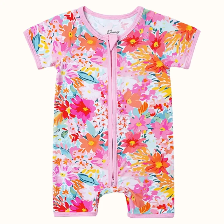 Custom-Bamboo-Baby-Print-Clothes-Zipper-Romper-Footed-Sleepwear-Sleeping-Pajamas
