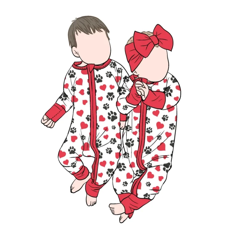 Custom-Bamboo-Baby-Romper-Long-Sleeve-Sleepers-2-Way-Zipper-Closure-Romper-Toddler-Baby-Kids-Pajamas