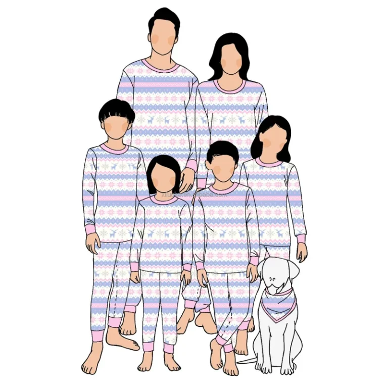 Custom-Bamboo-Clothing-Manufacturer-Low-Moq-Family-Matching-Christmas-Pajama-Sets-Kids-Pajamas-1