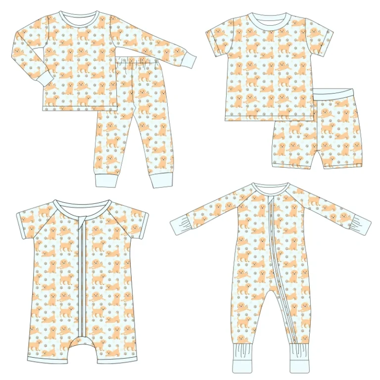 Custom-Bamboo-Fiber-Baby-Clothing-for-Kids-Boutique-Outfit-Newborn-Jumpsuit-Toddles-Sleepwear-Wear-Bamboo-Pajamas