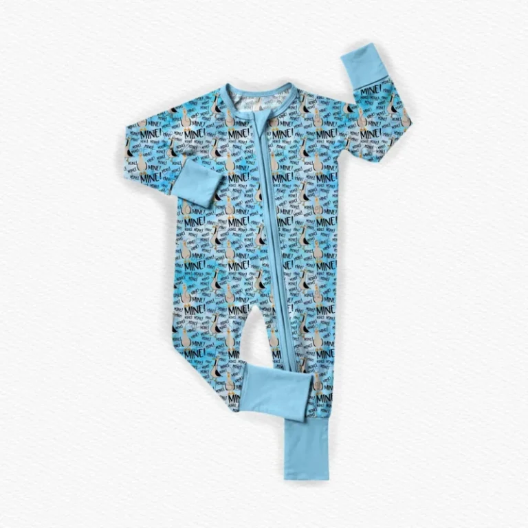 Custom-Bamboo-Fiber-Two-Way-Hidden-Zipper-Cartoon-Print-Unisex-Infant-Onesie-Cross-Border-Exclusive-Children-Baby-Bodysuit