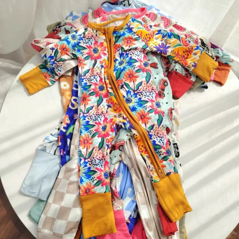 Custom-Bamboo-Pajamas-Certified-Baby-Clothes-Long-Sleeves-Pajamas-DTG-Digital-Printing-Newborn-Clothes-Set