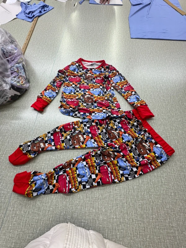 Custom-Bamboo-Toddler-Pajamas-Car-Print-Two-Piece-Lounge-Set-Kids-Organic-Toddler-Pyjamas-Eco-friendly-Children-Loungewear