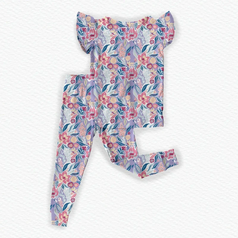 Custom Brand Bamboo Baby Newborn Romper Pajamas Sleeveless Pants 2 Pieces Set Infant Jumpsuits Baby Clothes for Summer Soft