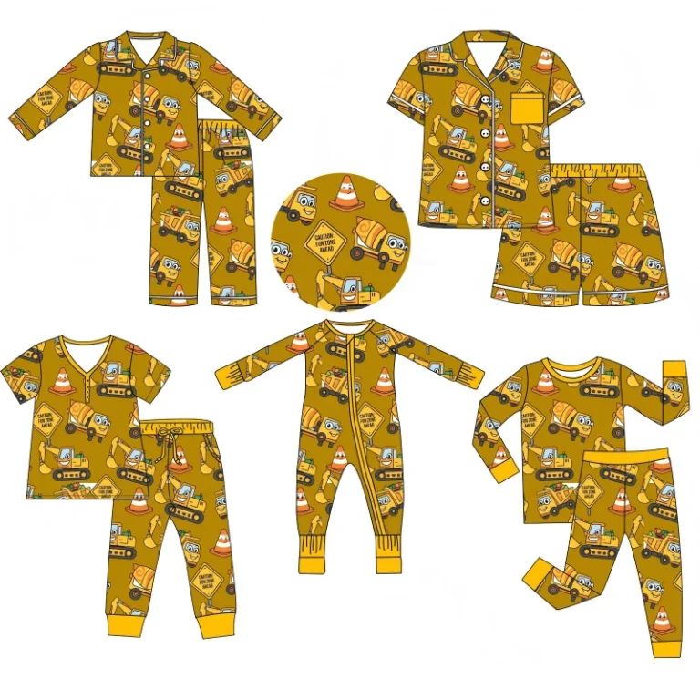 Custom-Carton-Pattern-95-Bamboo-5-Viscose-Girl-Boy-Toddler-Long-Sleeve-Shirts-Pants-Two-Pieces-Baby-Pajamas-Set-Lounge-Wear