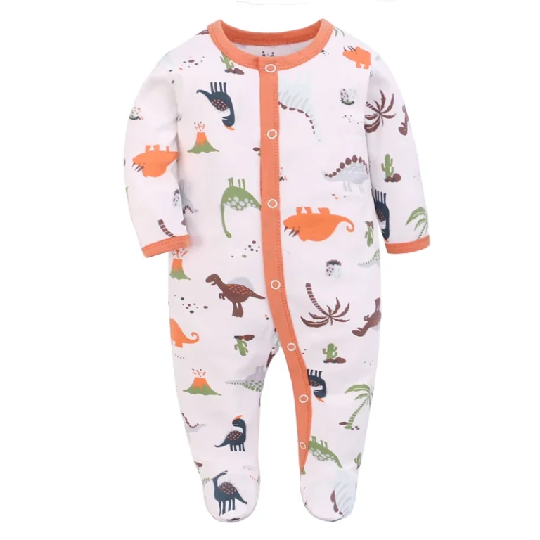 Custom-Cartoon-Print-Baby-Bamboo-Pajamas-Long-Sleeve-Baby-Winter-Pajamas-Long-Style-Baby-Rompers