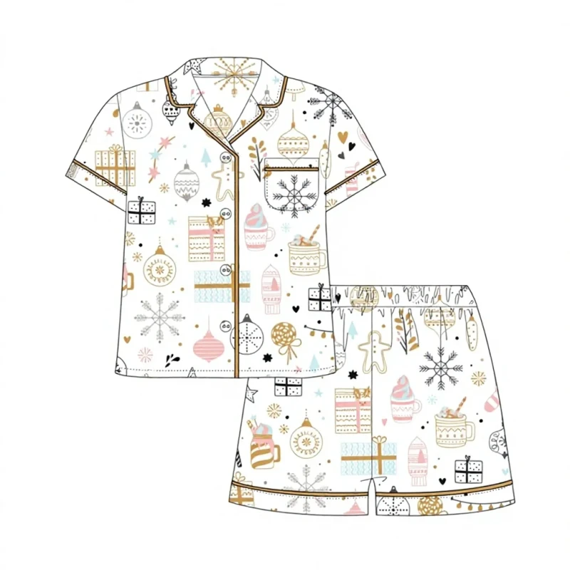 Custom Casual Floral Bee Bamboo Viscose Short Sleeves Pajamas Baby Romper Infant Boys Girls One Piece Zip Front