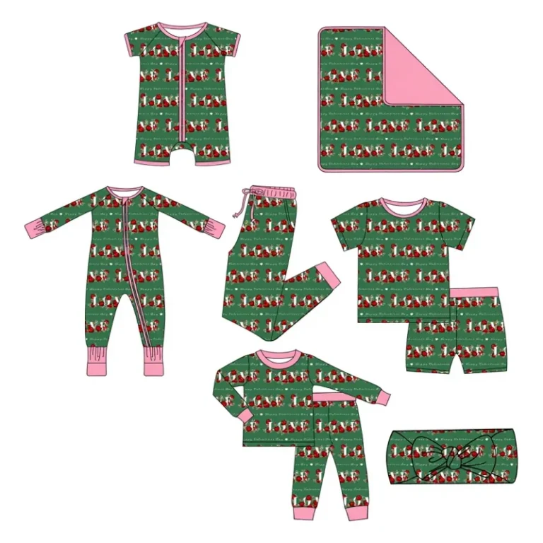 Custom-Character-Bamboo-Pajamas-Sleeves-Baby-Sleepwear-Breathable-2-Piece-Unisex-All-Season-Set