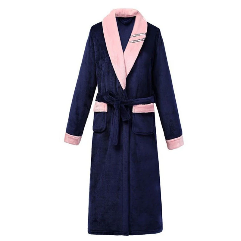 Custom Colorful Flannel Bathrobe Winter Luxury Women's Bathrobe