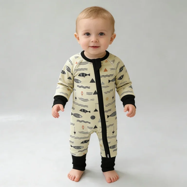 Custom-Finishing-Pattern-Baby-Clothing-Baby-Rompers-Baby-Bamboo-Clothing-Kids-Baby-Bamboo-Pajamas-Sleepsuit