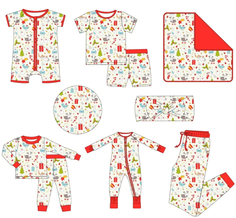 Custom Kids Clothing Zipper Jacket OEM ODM Accepted Any Pattern Size Available Fast Sampling Soft and Safe Pajamas