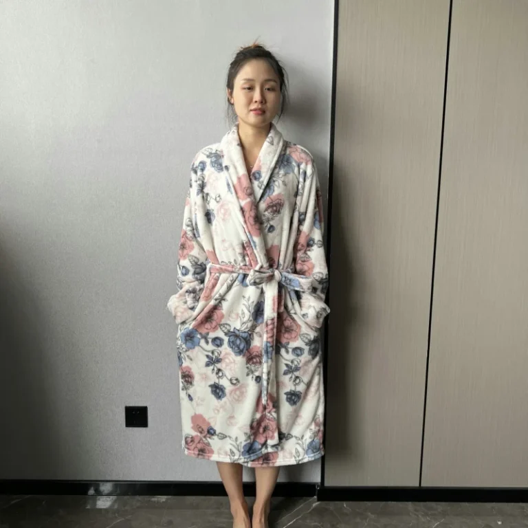 Custom-Ladies-Soft-Long-Plush-Night-Robe-Fleece-Bathrobe-100-polyester-Women-Sleepwear-Flannel-Home-Clothing