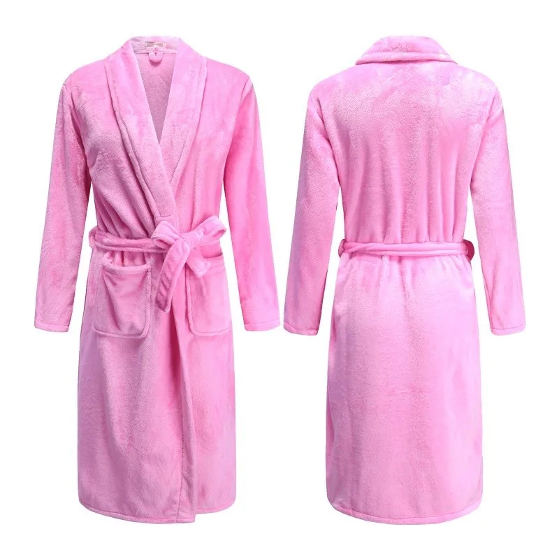 Custom Logo Eco friendly 100% Polyester Flannel Fleece Men's Pajamas Soft Plush Sleepwear Bathrobe for Couples Portable