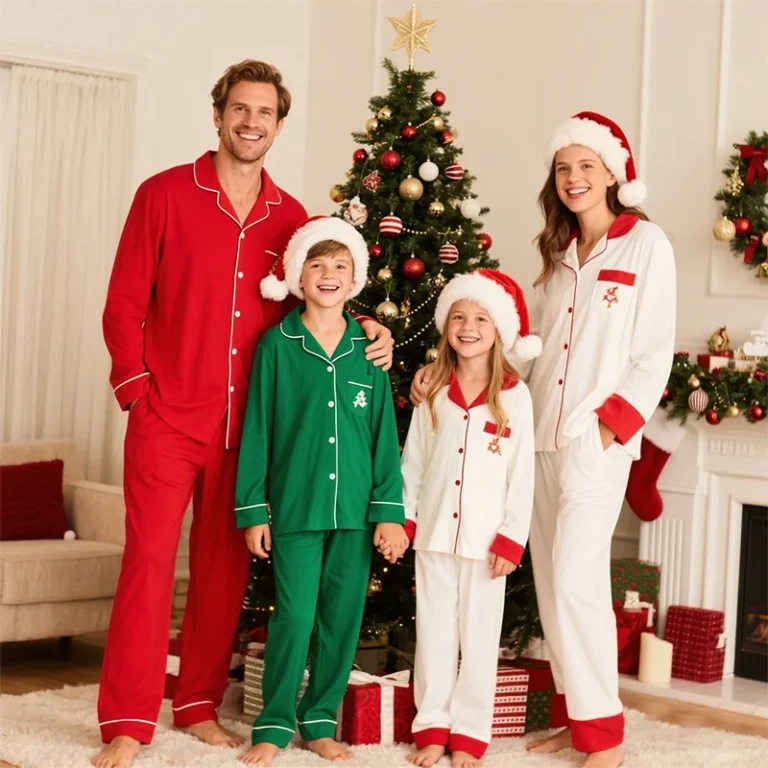 Custom-Logo-Kids-Toddler-Loungewear-Matching-Christmas-Pajamas-Sets-for-Family