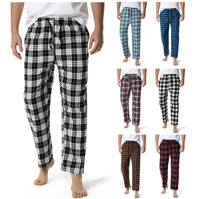 Custom Logo Mens Buffalo Plaid Pajama Pants With Pockets Men's Pajama Pant Pjs Manufacturers OEM ODM Clothing