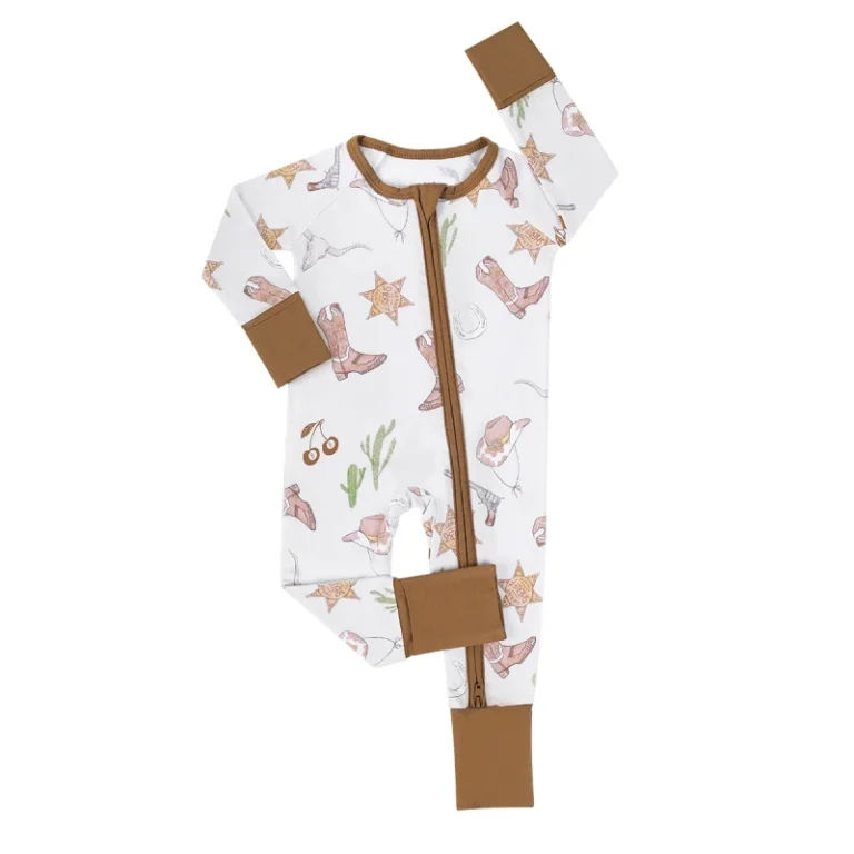 Custom-Logo-Ready-to-Ship-Baby-Clothes-Bamboo-Clothing-Kids-Pajamas-Bodysuit-Custom-Color-2-Way-Zip-Sleeper-Baby-Jumpsuit-Romper