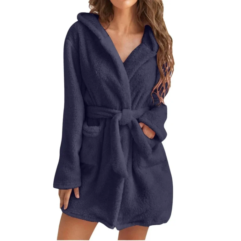 Custom-Logo-Winter-Women-Sleepwear-Hooded-Cozy-Short-Robe-Coral-Fleece-Pajamas-Longue-Plush-Bath-Robes-for-Women