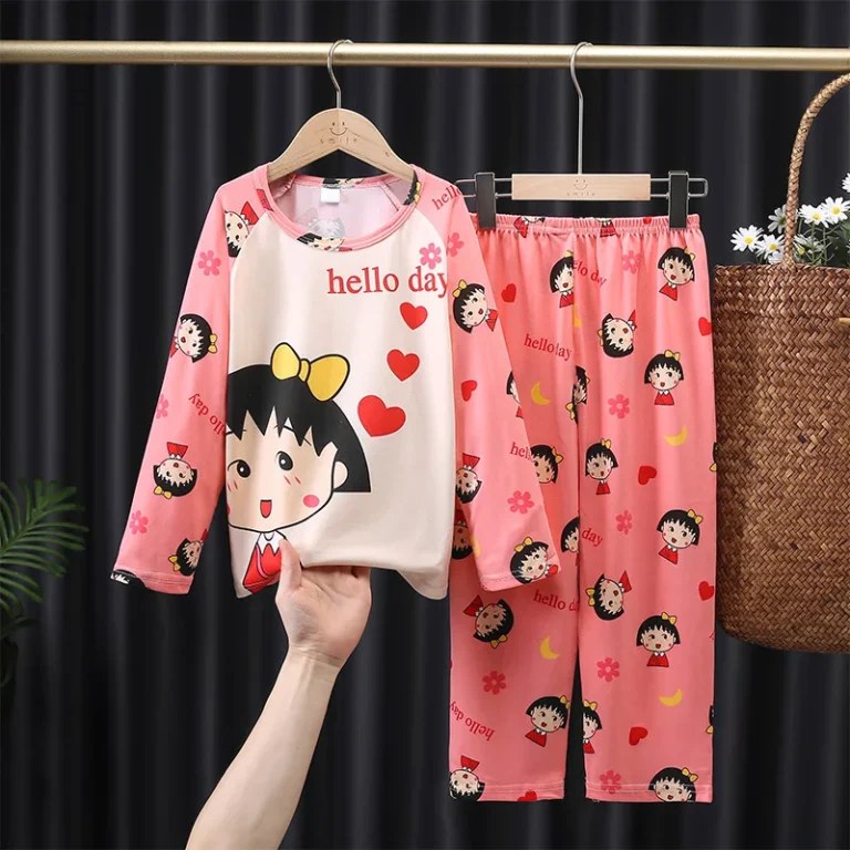 Custom-New-Cartoons-Pajamas-Sleepwear-2pcs-Pjs-Set-Soft-Breathable-Children-Kids-Pajamas-Set-Baby-Cloth-Kids-Clothing