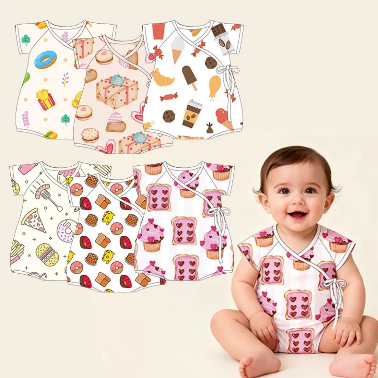 Custom-Newborn-Baby-Infant-Rompers-Bamboo-Clothes-Toddler-Kid-Pajamas-Sleepwear-Clothing