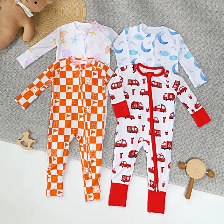 Custom-Organic-Bamboo-Baby-Pajamas-Toddler-Kid-Rompers-Onesies-Sleepsuit-Newborn-Clothes-Manufacturer