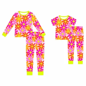 Custom-Organic-Bamboo-Baby-Two-Piece-Knitted-Casual-Pajamas-Set-Top-Pants-Unisex-Toddler-Sleepwear-Comfortable-Breathable-Fabric