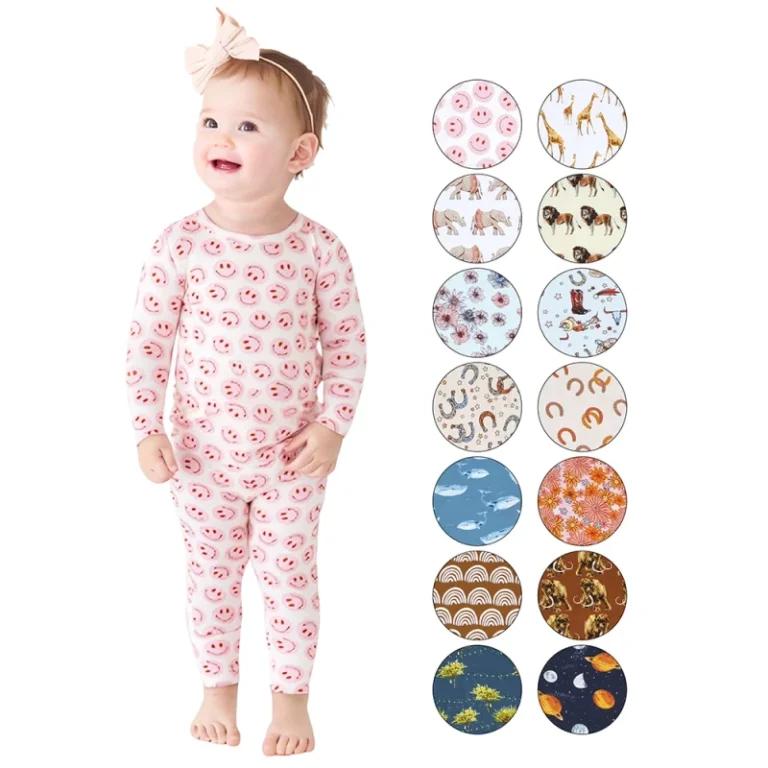 Custom-Pattern-Toddler-Clothes-Bamboo-Fiber-Kids-Pajamas-Long-Sleeve-Pants-Breathable-Sleepwear-Clothes-Baby-Two-Pieces-Set