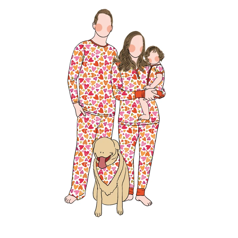 Custom Popular Member Parent High Quality Popular Custom Adult Kids Mom and Dad Son Bamboo Family Matching Clothing Set