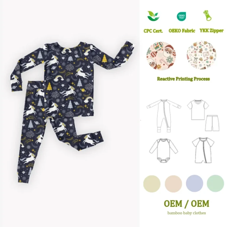 Custom-Print-95-Bamboo-5-Spandex-Baby-Pajamas-2-Pcs-Unisex-Infants-Toddler-Pajamas-Baby-Sleepwear-Set