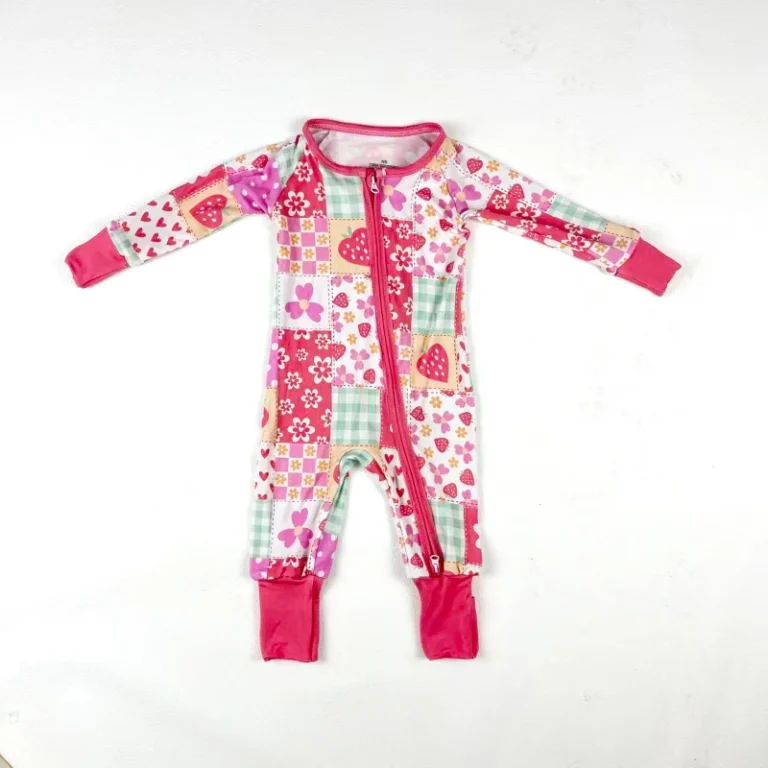 Custom-Print-Bamboo-Fiber-Baby-Zipper-Footed-Sleeper-Romper-Clothes-Toddler-Kids-Pajamas-Clothing-2