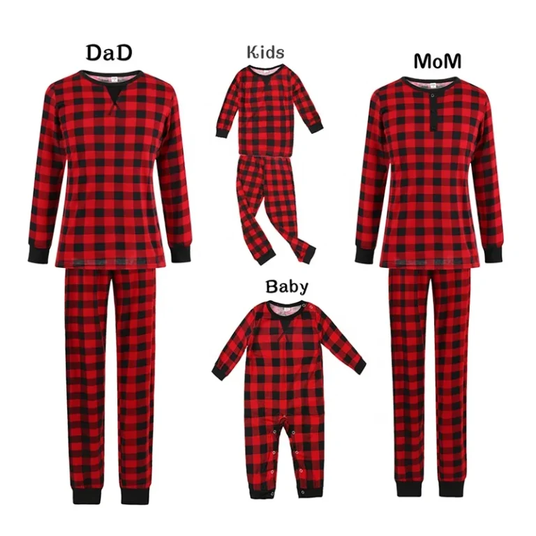 Custom-Print-Mens-Sleepwear-Femme-Pajamas-Kids-Tshirt-Pants-Set-Matching-Christmas-Pajamas-for-Family