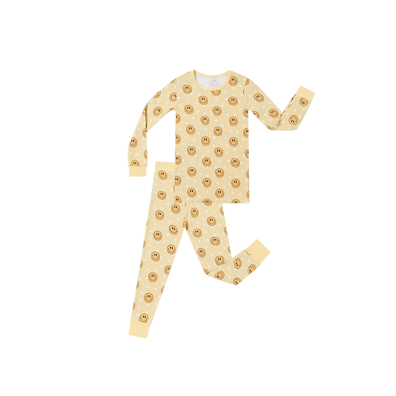Custom Print Organic Bamboo Baby Toddler Girl's Boy's Sleepwear Pjs Children's Clothing Set Kid Two Pieces Pajamas Set