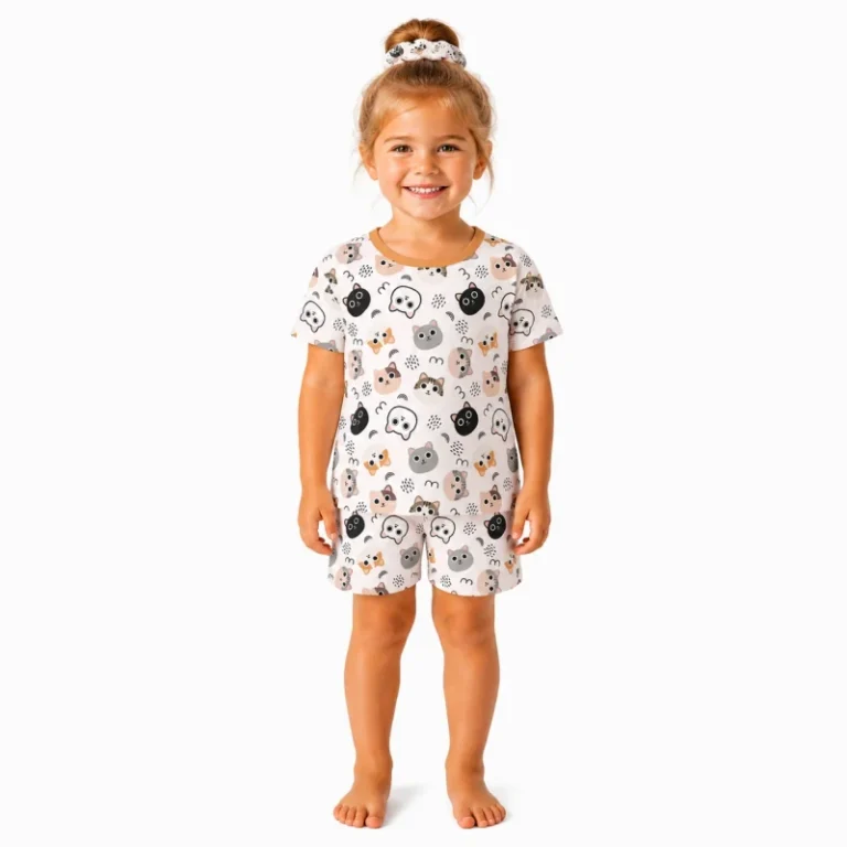 Custom-Print-Organic-Bamboo-Kid-Toddler-Pajamas-Clothing-Set-Short-Sleeve-T-shirt-Shorts-Pajama-Children-Two-Pieces-Pjs-Set