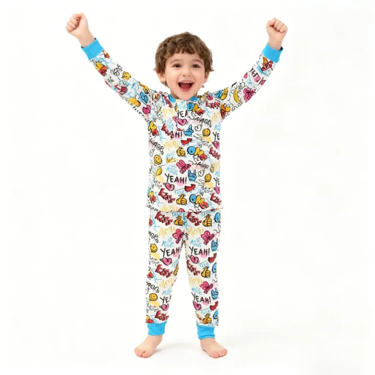 Custom-Printed-Bamboo-Soft-Breathable-Casual-Style-Long-Sleeve-Spring-2pcs-Pajamas-for-Baby-Clothing-Sets