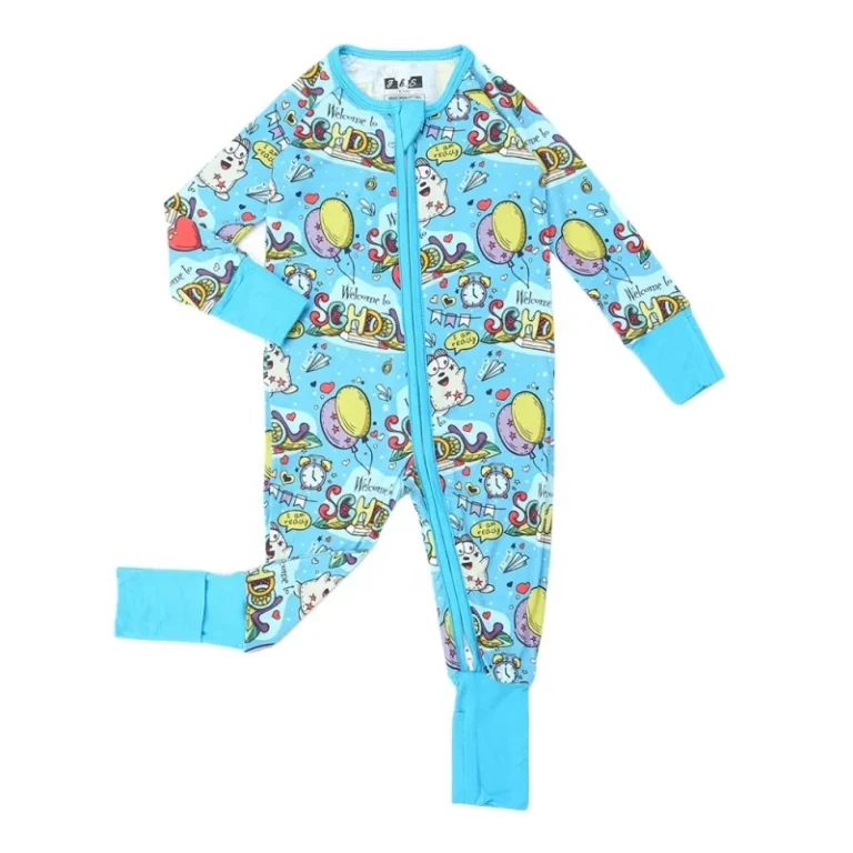 Custom-Printed-Bamboo-Viscose-Soft-Baby-Jumpsuit-Pajamas-Cute-ODM-Infant-Zipper-Rompers-for-Spring-Newborn-Sleepers