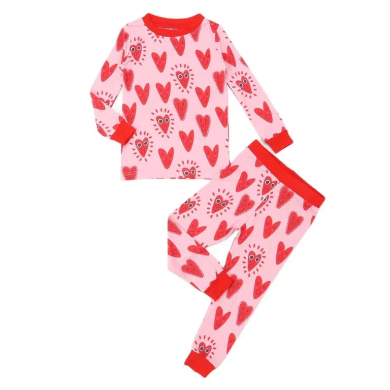 Custom-Printed-Casual-Style-Soft-Breathable-Long-Sleeve-Winter-Pajama-Set-2pcs-for-Baby-Boys-and-Girls