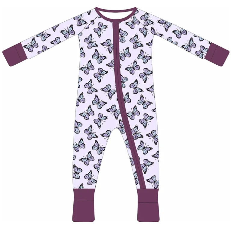 Custom-Printed-Fold-Over-Cuff-Foldable-Socks-95-Bamboo-5-Spandex-Zipper-Sleeper-Baby-Toddler-Pajamas-Romper-Sleepwear