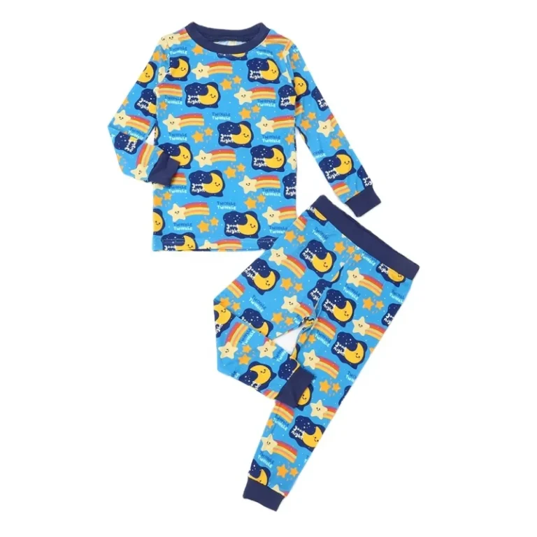 Custom-Printed-Soft-Breathable-Casual-Style-Long-Sleeve-Winter-Pajamas-for-Baby-Boys-and-Girls-Clothing-Sets