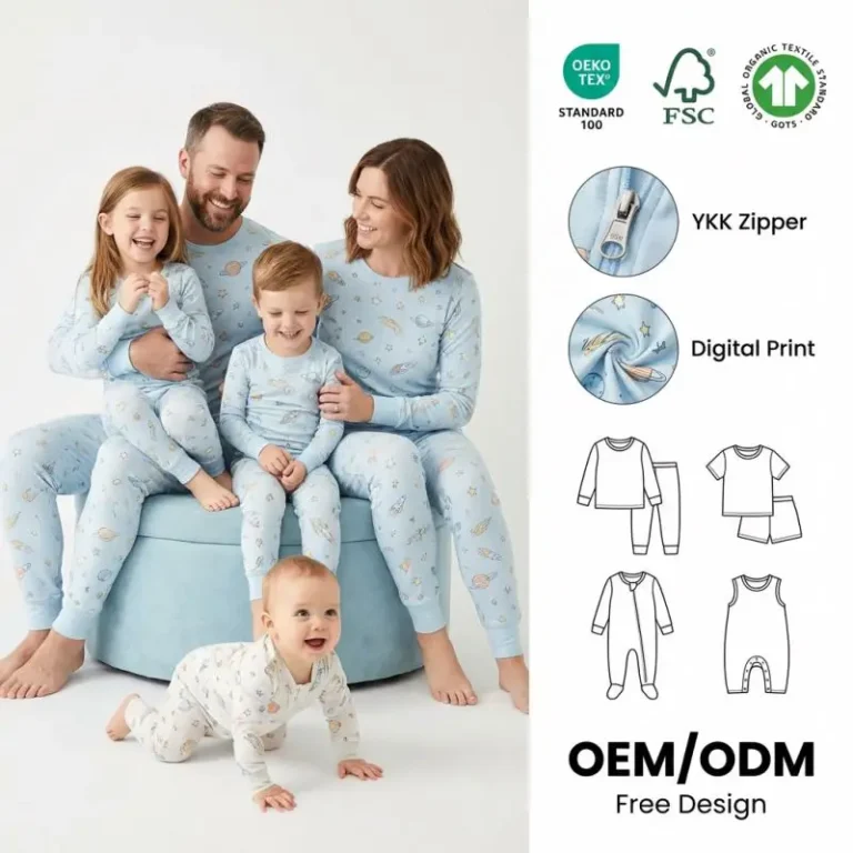 Custom-Printed-Toddler-Bamboo-Pajamas-Baby-3-4-Year-Bamboo-Pajamas-Family-Two-Pieces-Women-Pajamas-Set